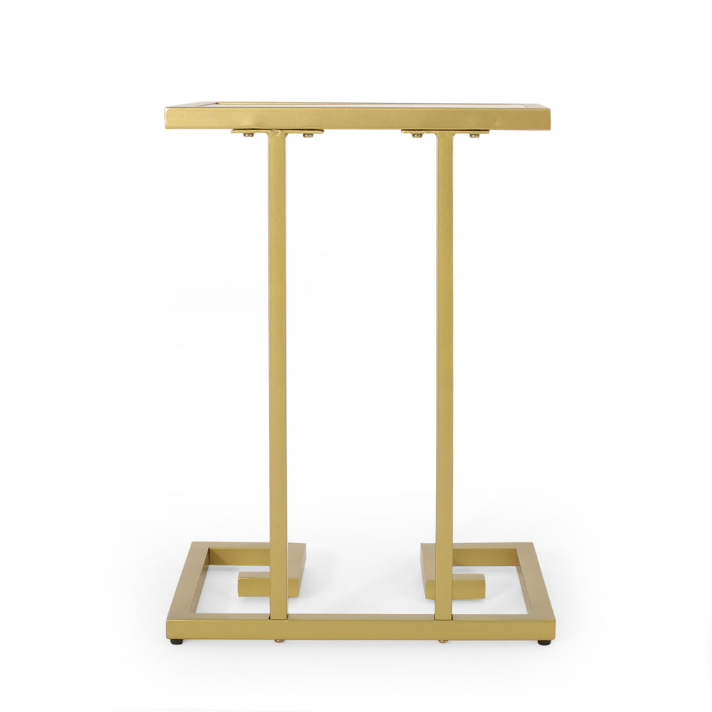 Modern Glam C-Shaped End Table