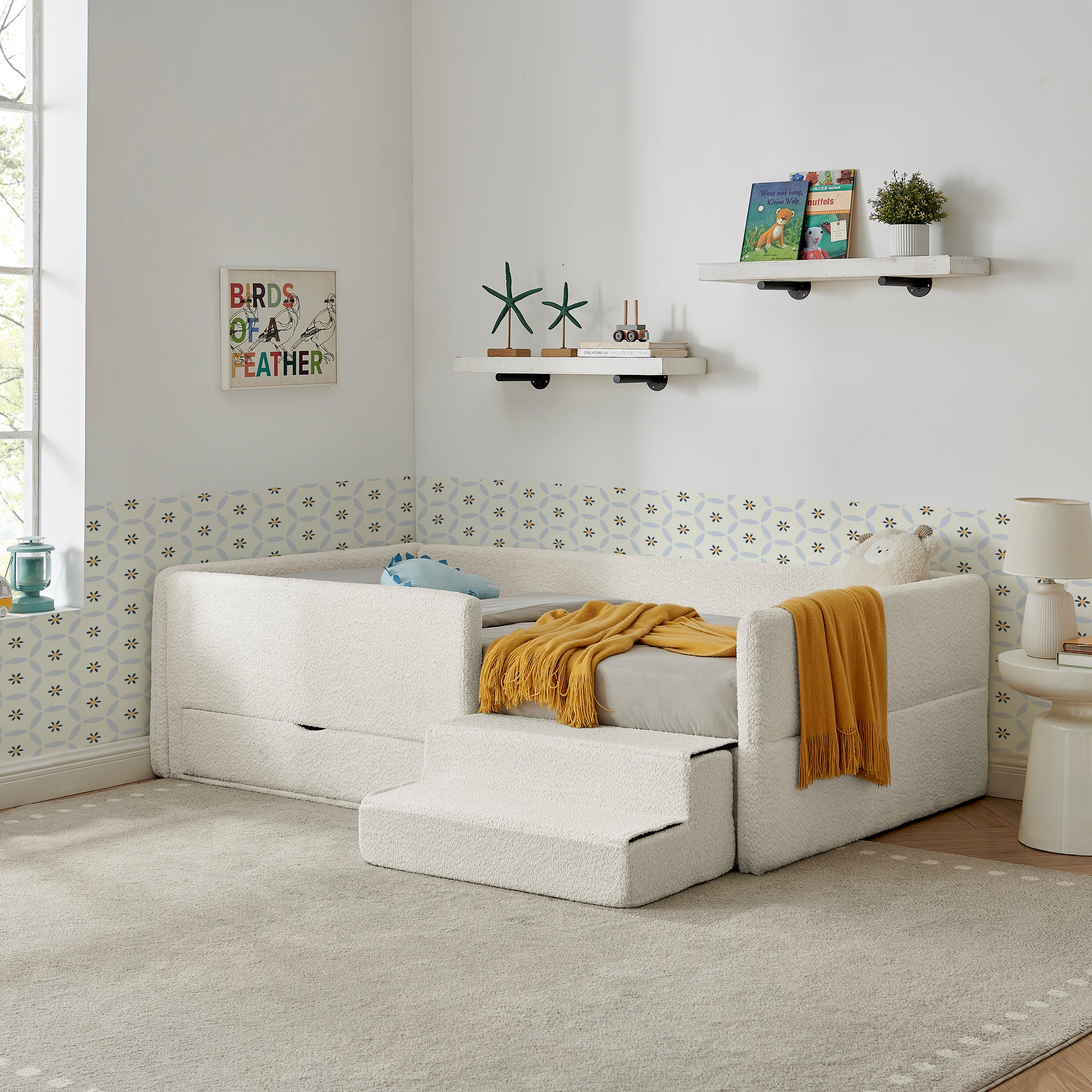 Twin Size Safe Cozy Multi-Functional Kids Bed