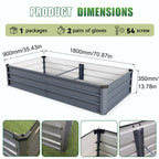 6x3x1ft Large Garden Bed
