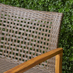 Hampton Outdoor Acacia Wood Wicker Loveseat