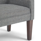 Parris 50 Inch Wide Upholstered Bench in Pebble