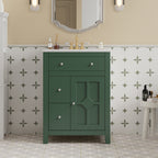 24" Modern Bathroom Vanity with Ceramic Basin