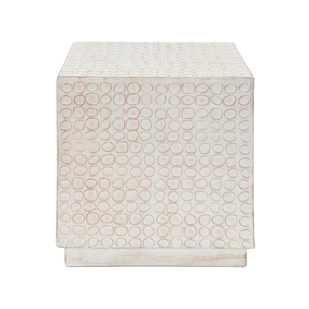MGO Cube Side Table, 15-Inch, Antique Brown