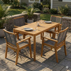 5-Piece Outdoor Acacia Wood Dining Set