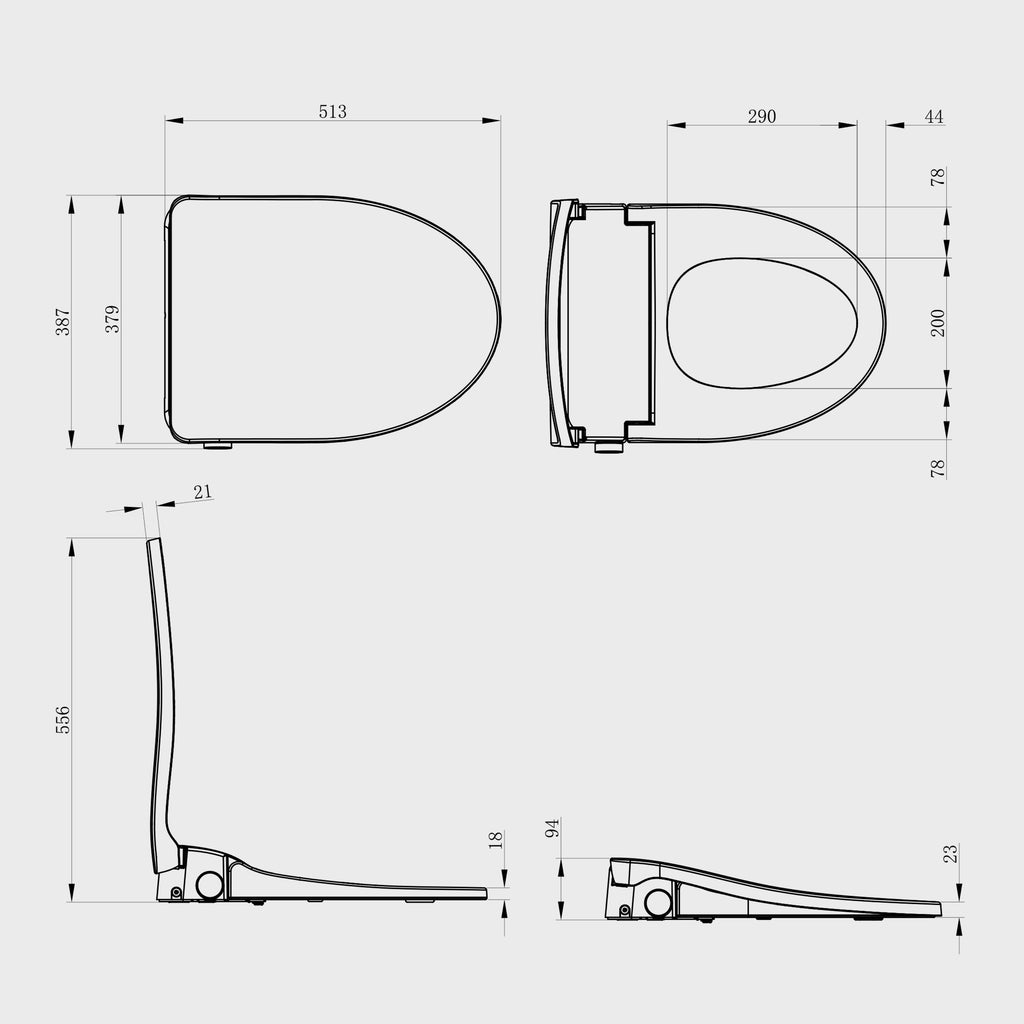 Smart Bidet Toilet Seat with Adjustable Heated Features