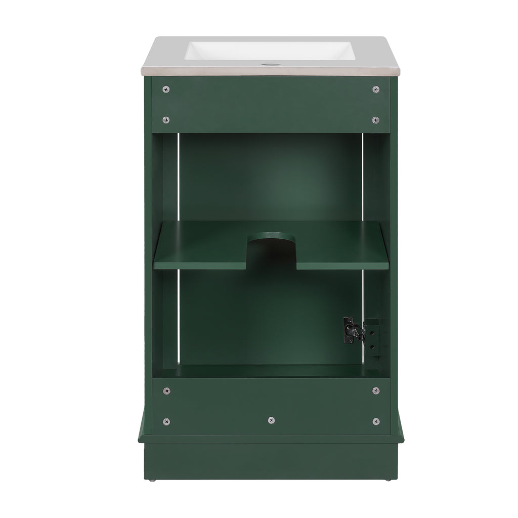 20-Inch Bathroom Vanity with Ceramic Sink