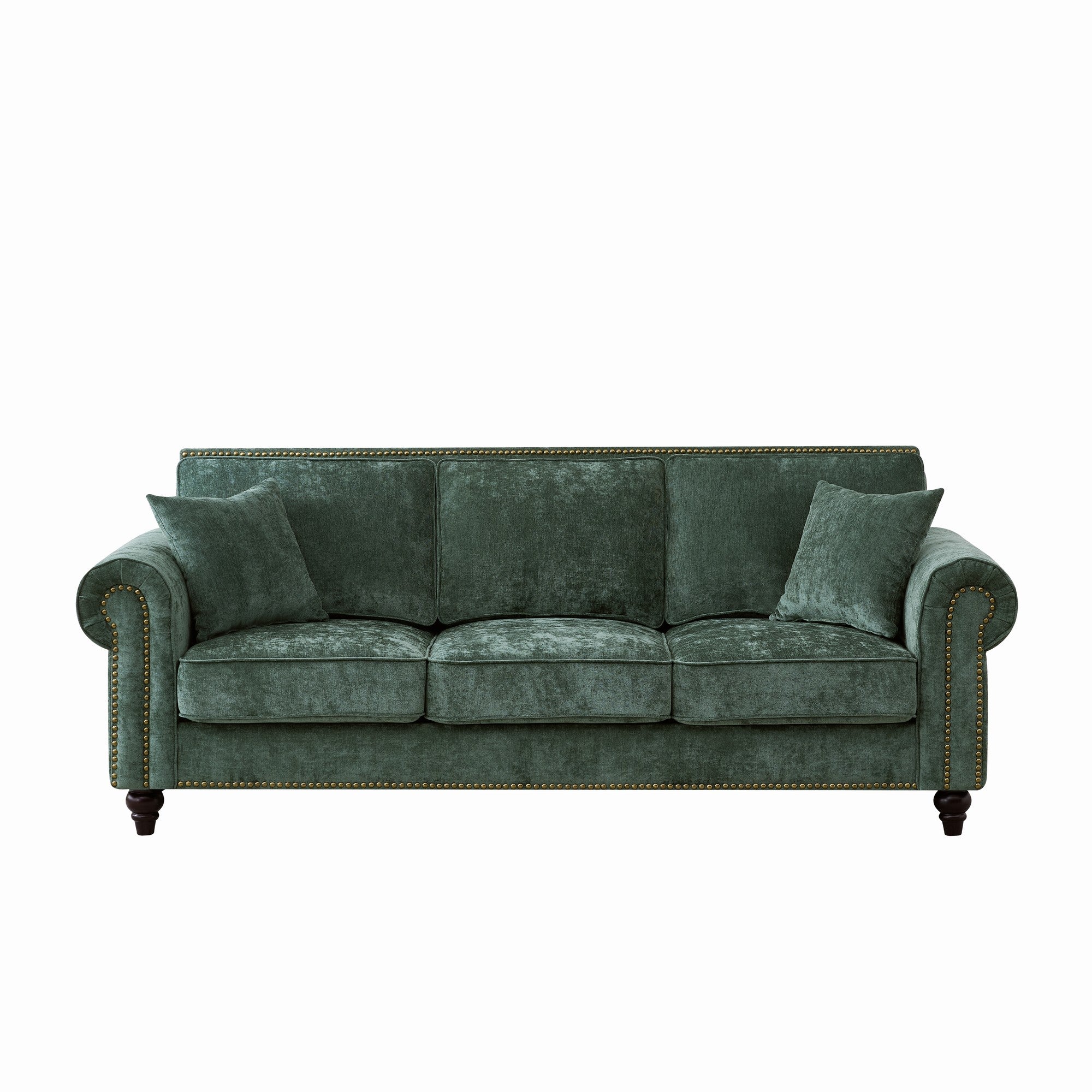 86" Modern 3-Seater Sofa with Rolled Arms