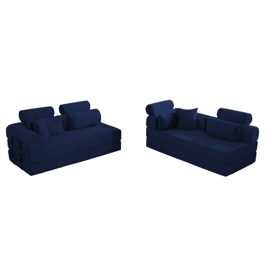 L Shape Modular Sectional Sofa - Blue