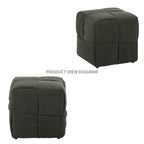 Ottoman Foot Rest Soft and Comfortable Corduroy Stool - Green