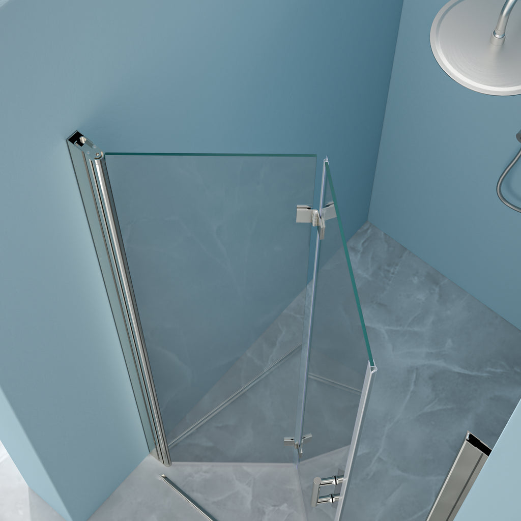 36"W x 72"H Fold Frameless Shower Door
