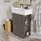 21.6" Modern Bathroom Vanity with Ceramic Sink