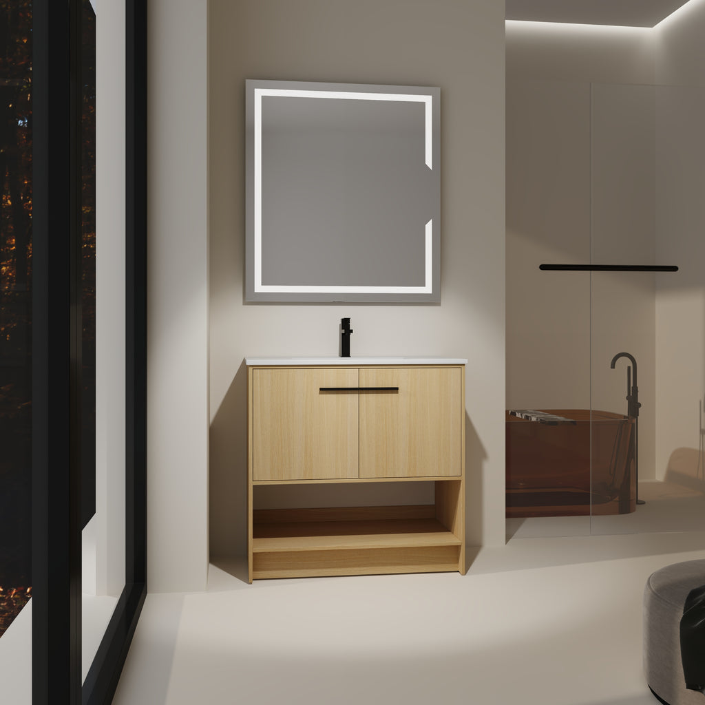 36" Bathroom Vanity with Ceramic Sink
