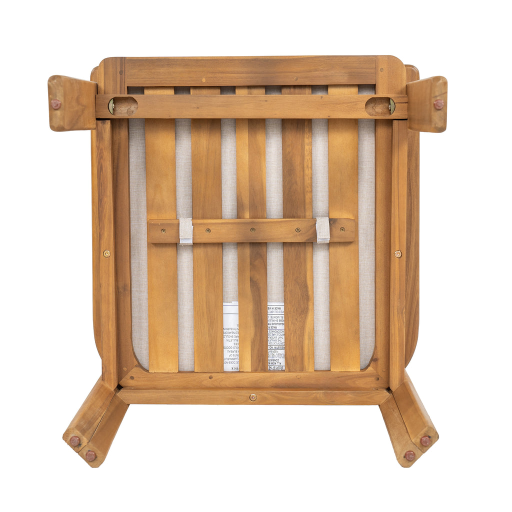 Kaja Outdoor Acacia Wood Dining Chair, Teak Finish