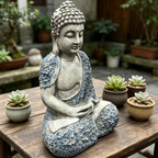 16'' Weatherproof Resin Buddha Garden Statue