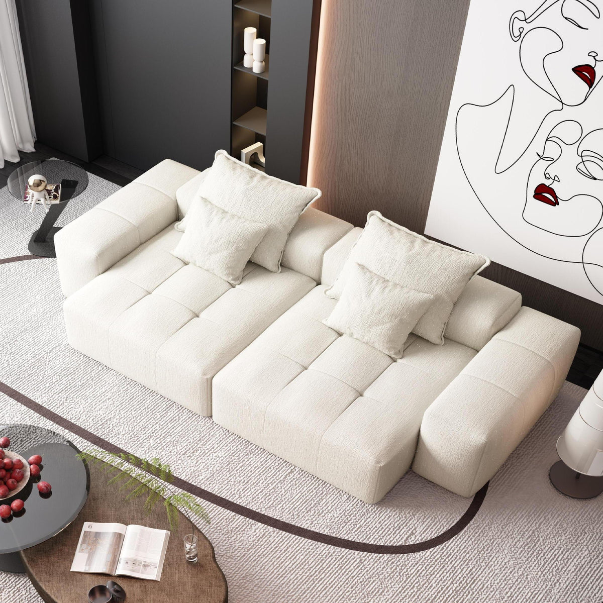 Modern Oversized Modular Sectional Sofa