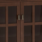 Artisan 36 Inch Wide Solid Wood Entryway Storage Cabinet in Russet