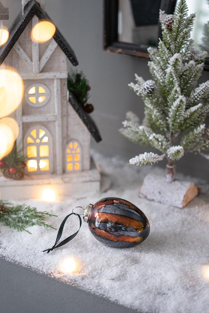 Egg Christmas Ball Ornament Set of 6