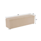 Almond Long Plush Ottoman