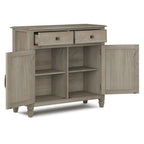 Connaught Solid Wood Entryway Storage Cabinet in Distressed