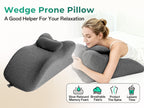 Ergonomic Spinal Posture Support Bed Pillow - Grey