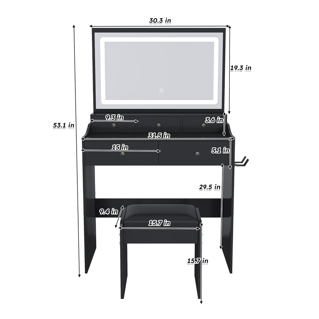 New Large Mirror Vanity Desk for Bedroom