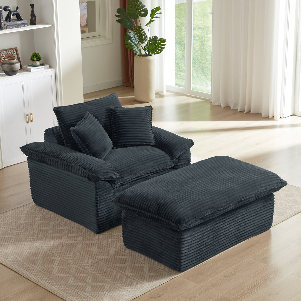 51.97 Inch Modern Comfortable Cushioned Compression Single Seat Sofa