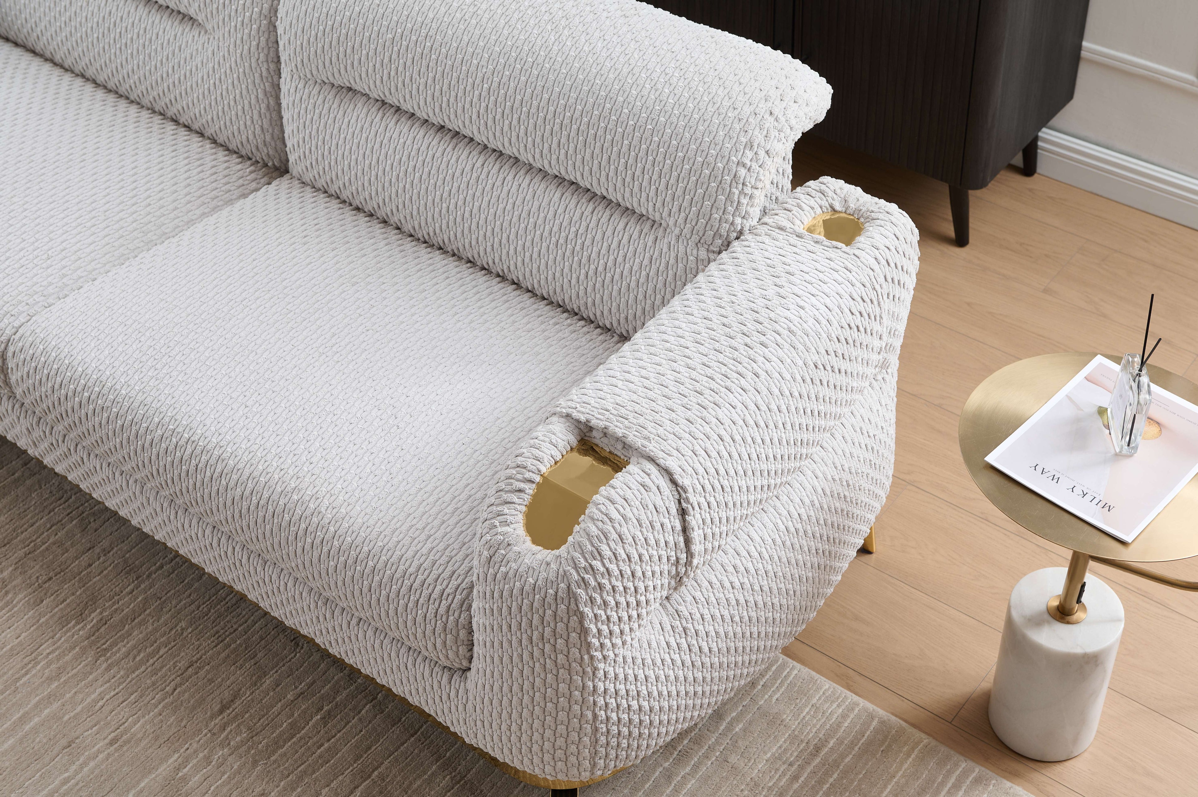 Zoe Modern Style 2PC Living Room Set (Sofa + Loveseat)