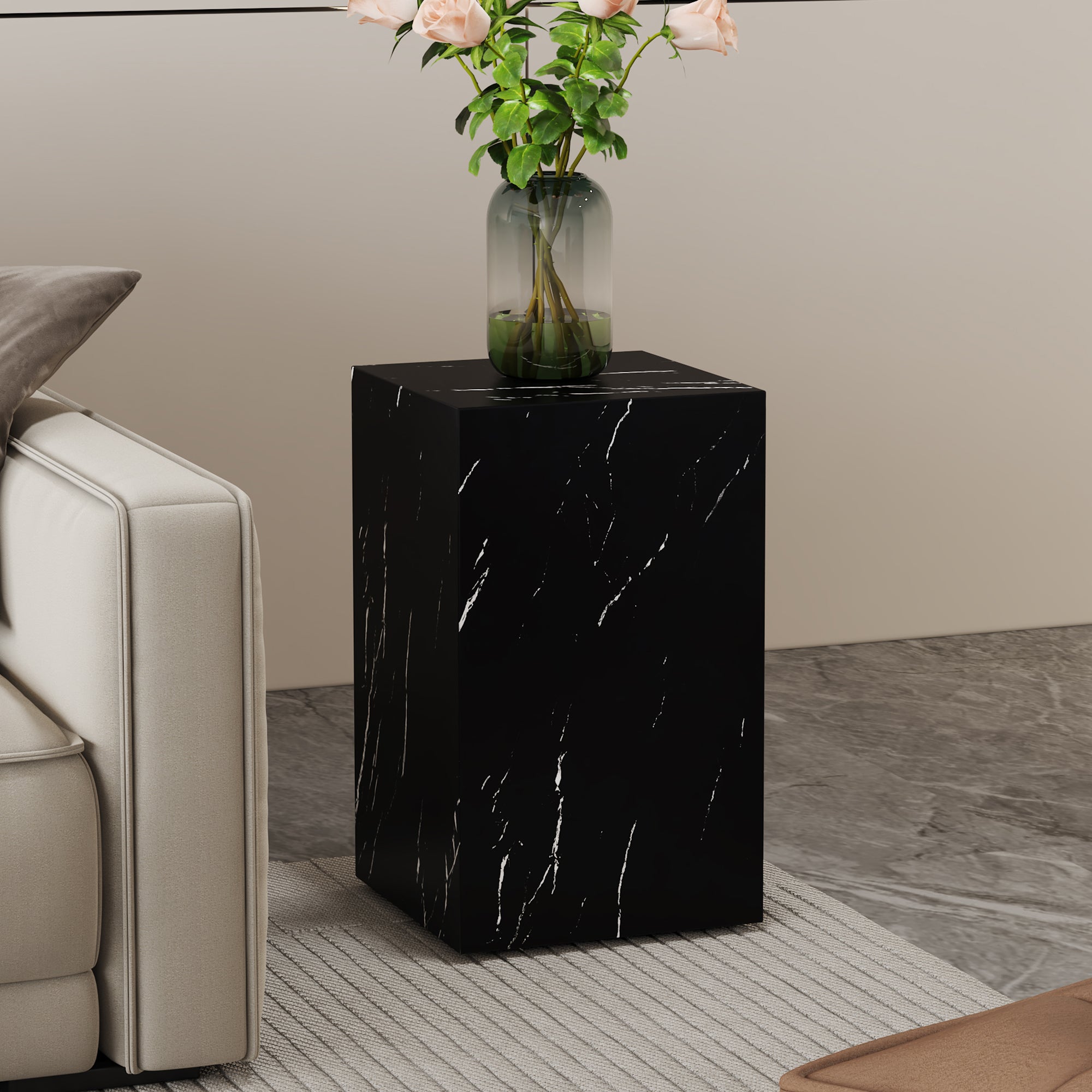 MDF Table - 11.8 x 11.8 x 19.6 Inch