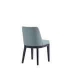 Gansevoort Wood Vegan Leather Dining Chair in Pewter - Set of 2