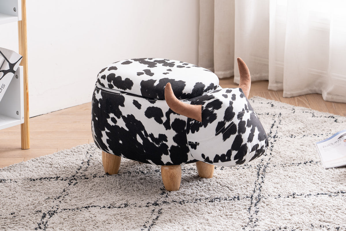 Connor the Cow Storage Ottoman