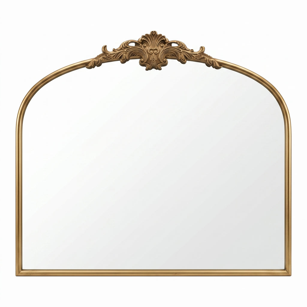 32"x24.4" Baroque Vintage Arched Wall Mirror