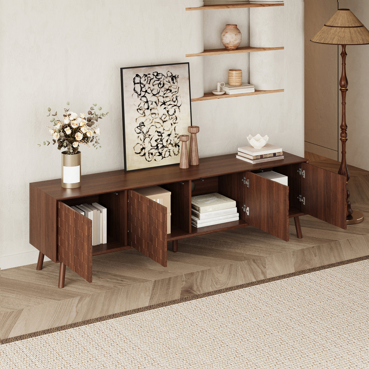 70-Inch Modern TV Stand for TVs up to 80 Inches