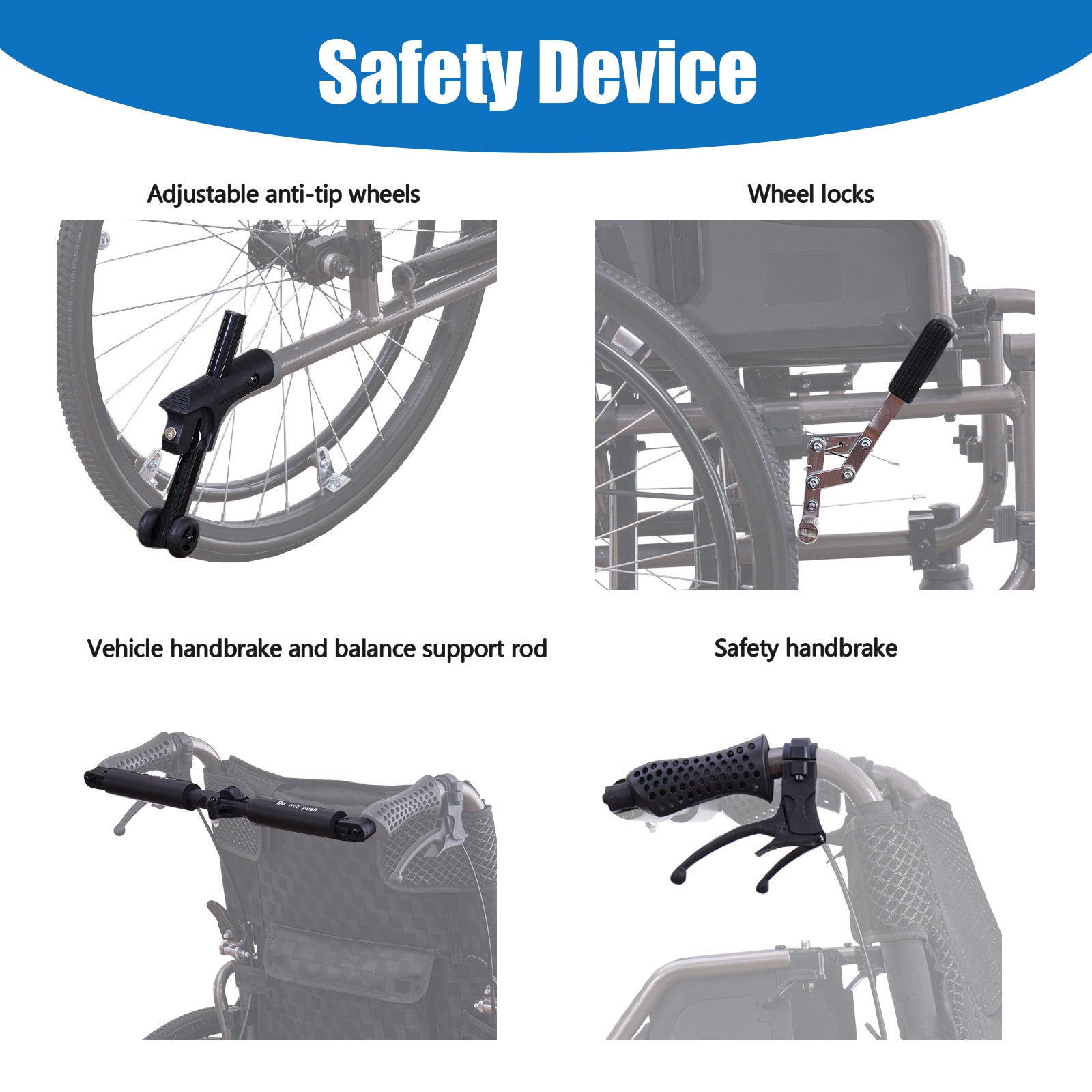 Aluminium Multi-Functional Manual Wheelchair