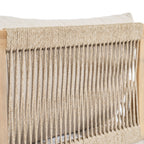 Casper Outdoor Club Chair Acacia Wood and Woven Rope