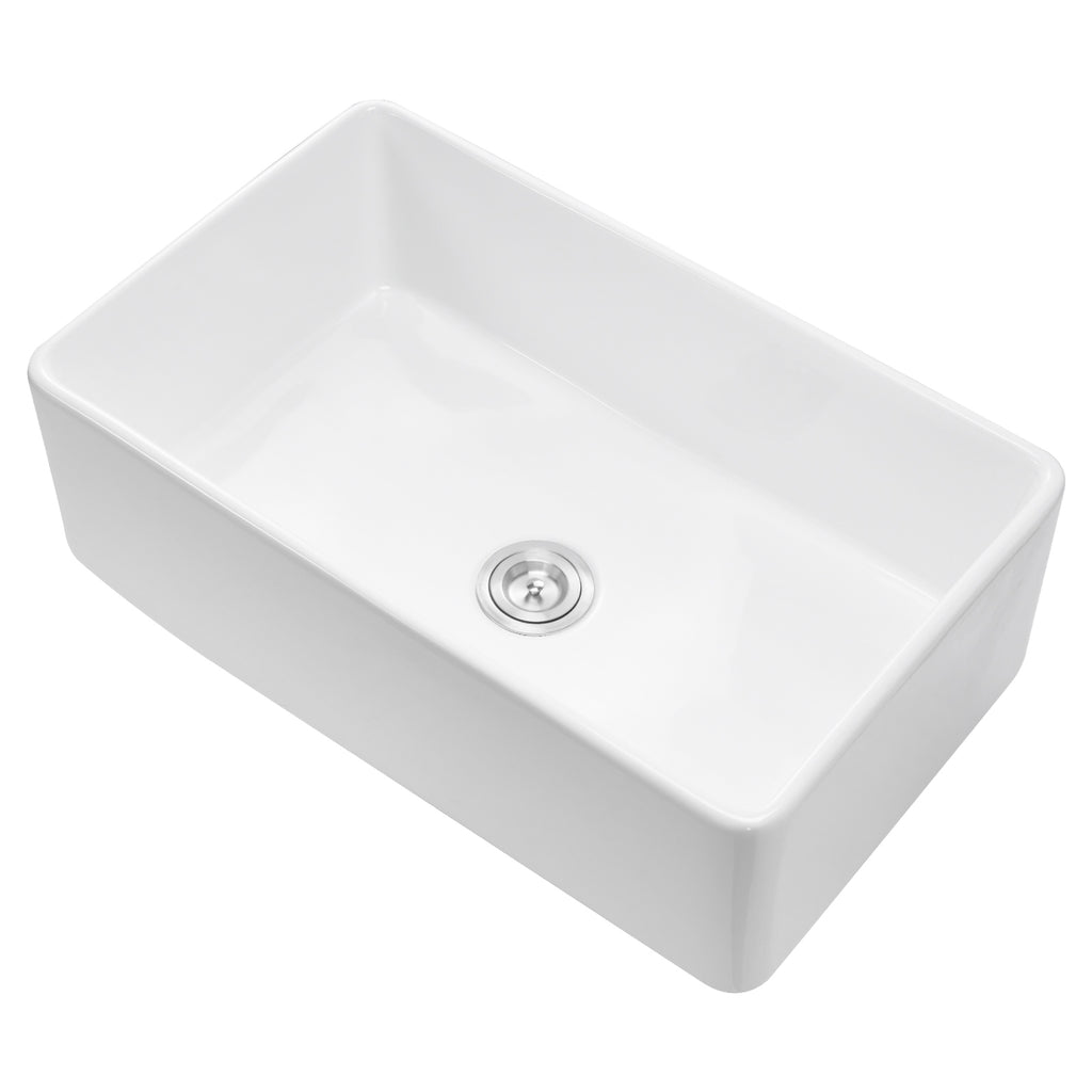 33.5x20 in Farmhouse Sink Undermount Kitchen Single Bowl Basin Fireclay