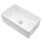 33.5x20 in Farmhouse Sink Undermount Kitchen Single Bowl Basin Fireclay