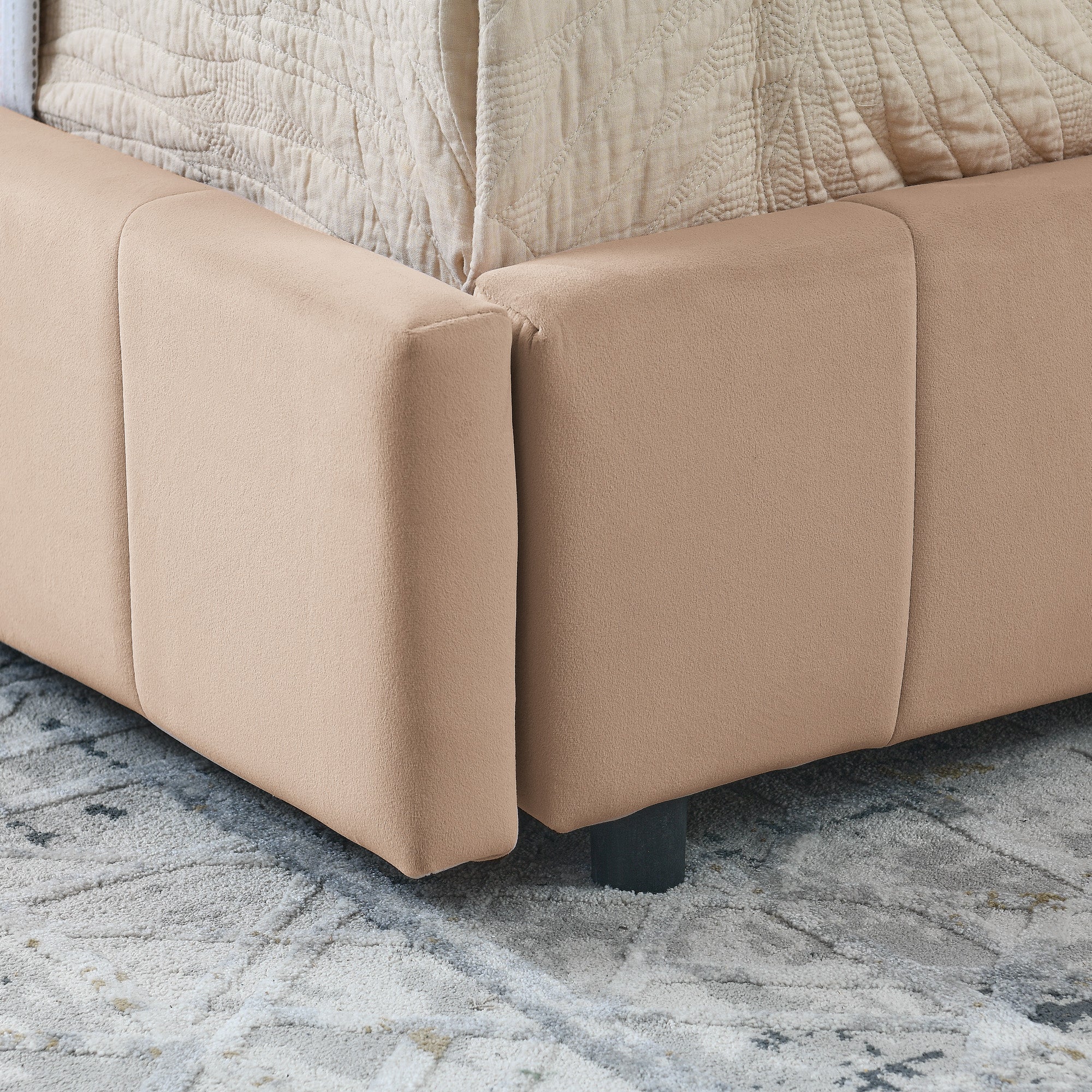 Full Size Storage Upholstered Tufted Bed Frame