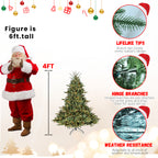9FT Full-Shape Christmas Tree with 1100 UL Lights