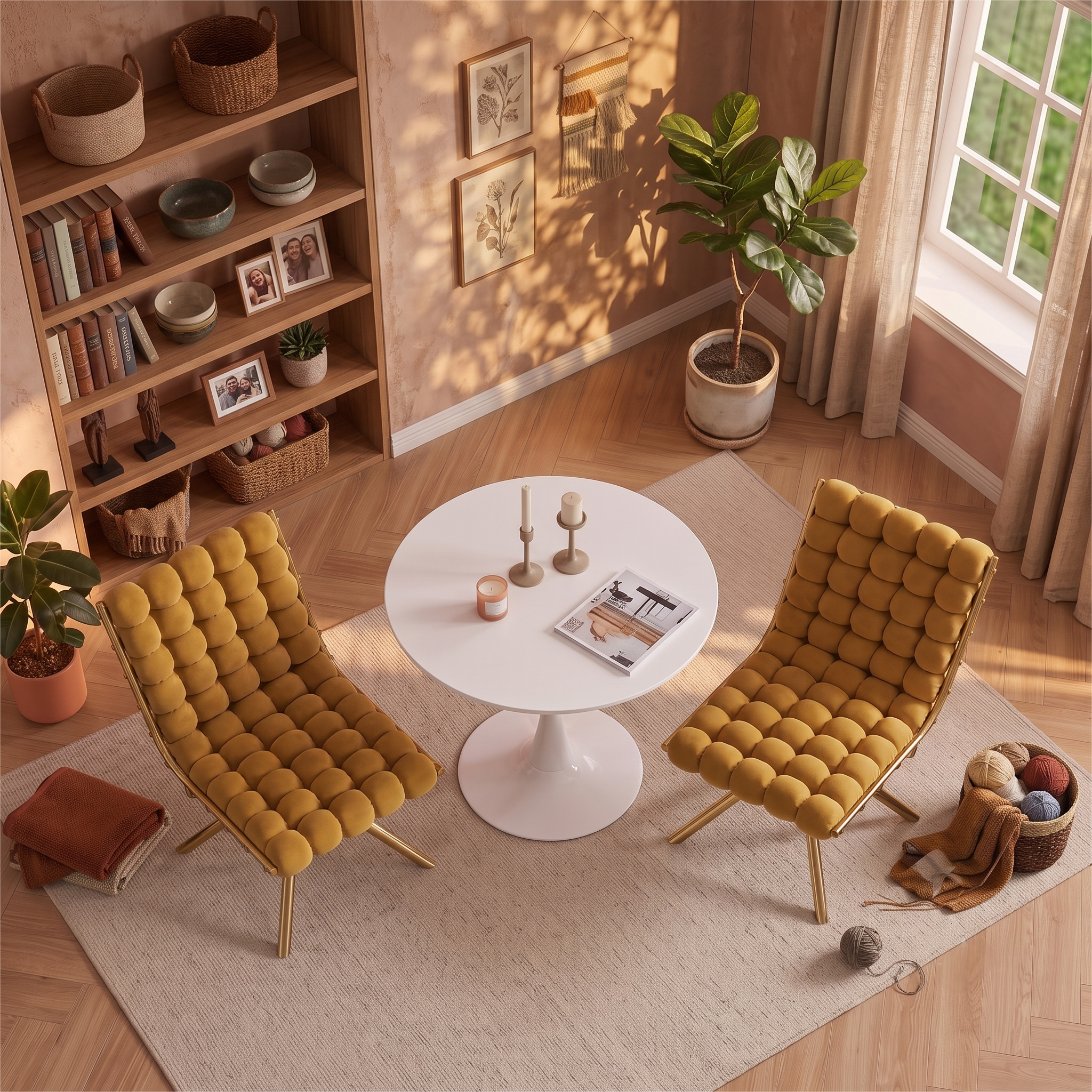 Set of 2 Velvet Dining Seating