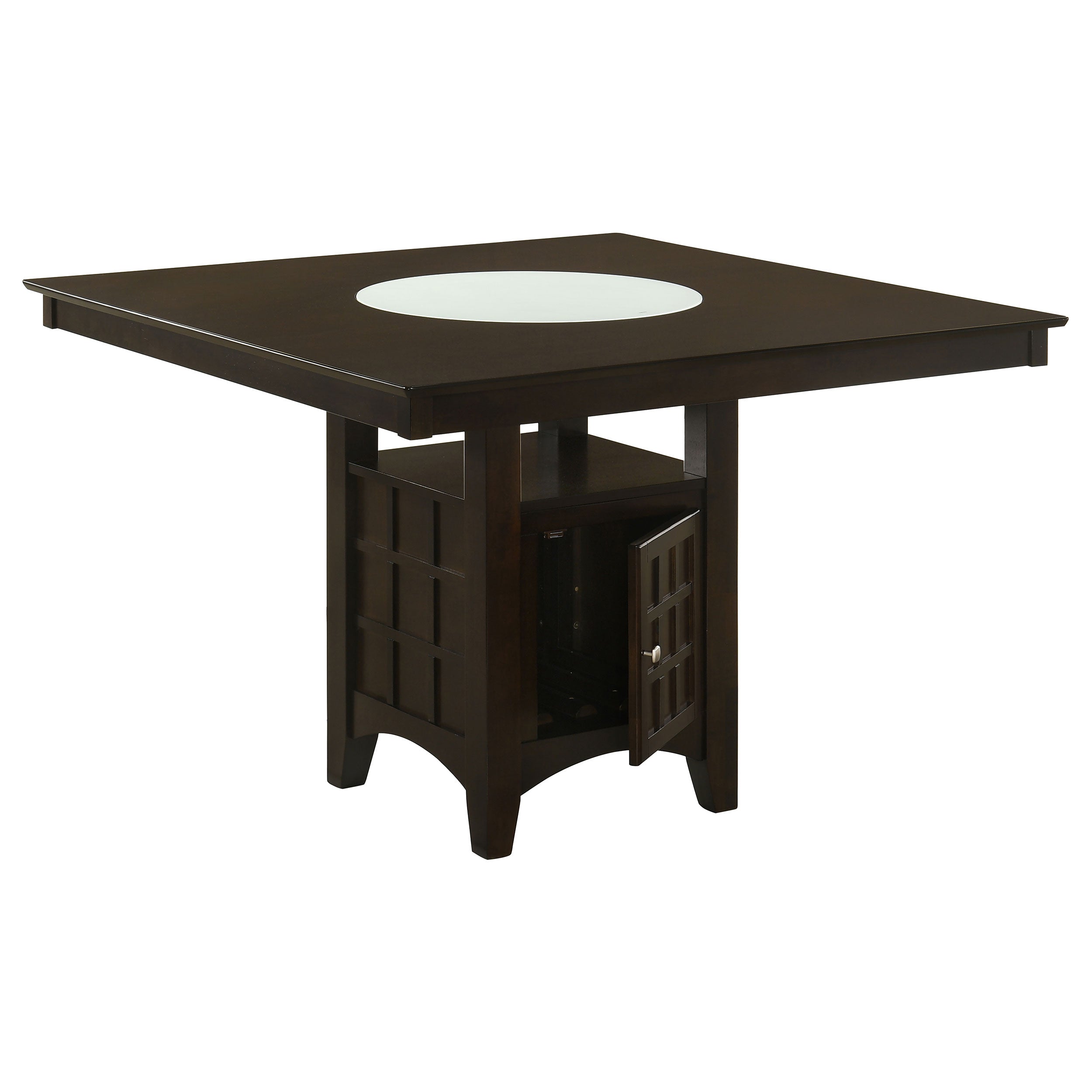 Tolland Cappuccino 1-Door Storage Counter Height Dining Table
