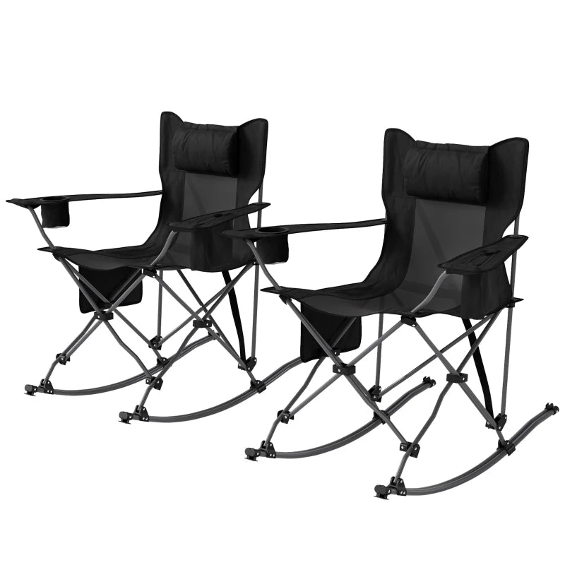 Set of 2 Rocking Camping Chairs