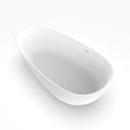 71 Inch Artificial Stone Solid Surface Freestanding Bathroom Bathtub