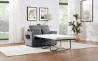 Twin Size Sofa Bed with Foldable Mattress and USB Ports