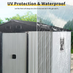 8ft x 4ft Outdoor Metal Storage Shed with Window