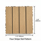 Interlocking WPC Deck Tiles 11.8"x11.8"