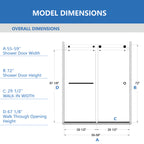 55-59" x 72" Frameless Shower Door