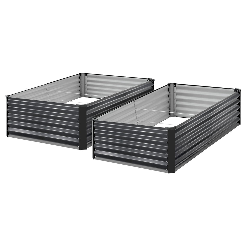 2 Pack Galvanized Raised Garden Beds