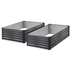 2 Pack Galvanized Raised Garden Beds