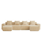 Streamlined Design Modular 4 Seat U Shape Sectional Sofa