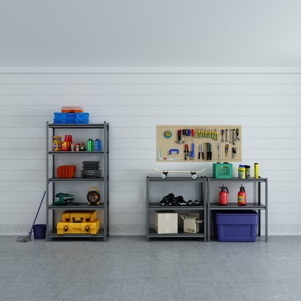 5 Tier Storage Shelves, 2200LBS Adjustable Metal Shelving Unit